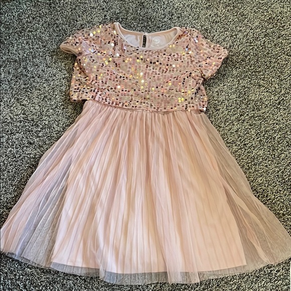wonder nation Other - Wonder Nation Light Pink Sequin Lined Girls Dress